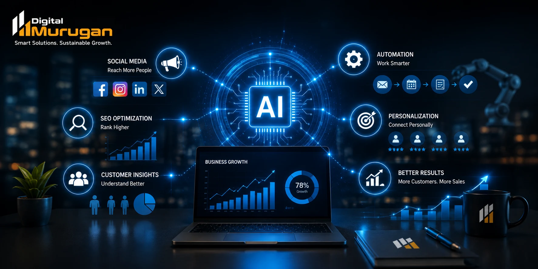 AI automation helping businesses improve marketing and business growth