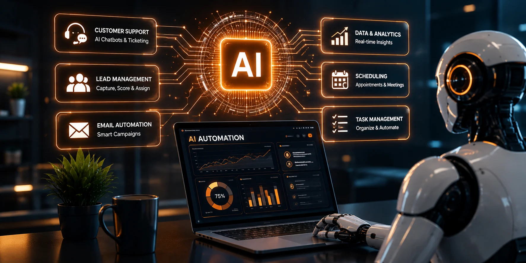 AI automation for customer support and business workflows