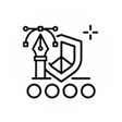 Creative & Branding icon representing brand identity, creative design, and visual branding.