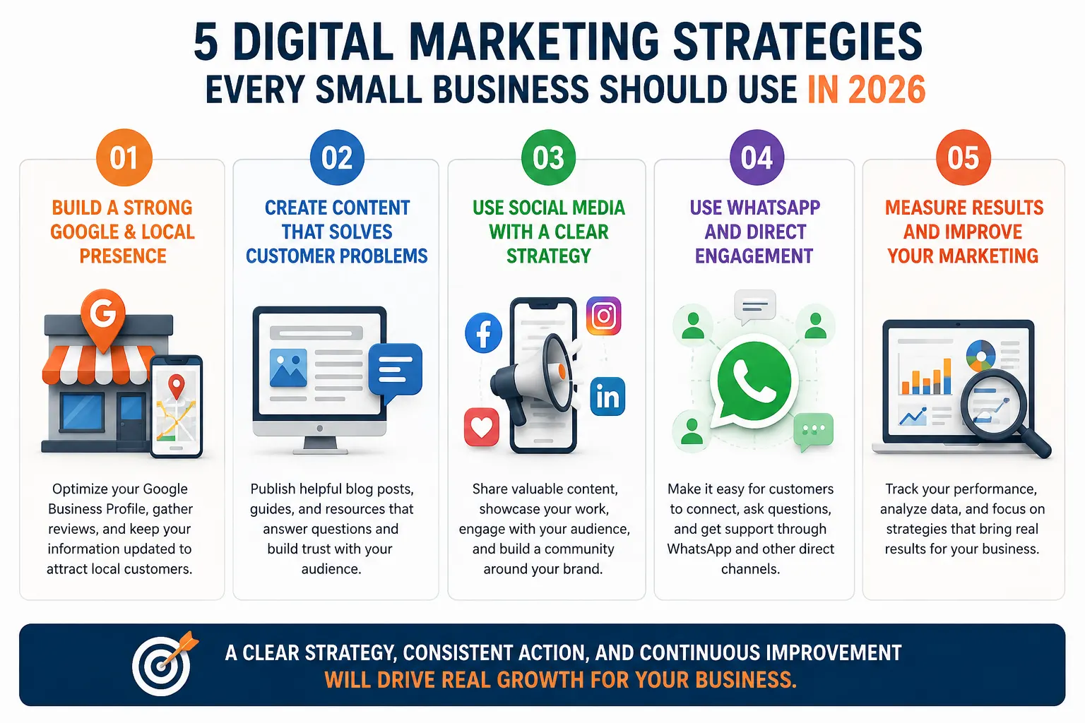 Five digital marketing strategies for small businesses in 2026
