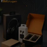 Electronic product packaging design with branded boxes