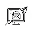 Email Marketing icon representing email campaigns, customer communication, and business growth.