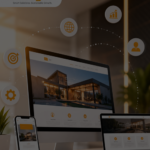 Professional business website displayed on desktop, laptop and smartphone