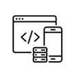 Web & Development icon representing website development, coding, responsive design, and scalable web solutions.