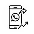 WhatsApp Marketing icon representing customer messaging, engagement, and business growth.