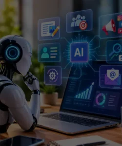 AI technology supporting modern marketing strategies and digital campaigns