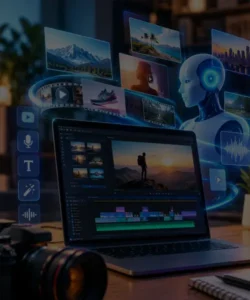 AI-powered video production and editing workspace