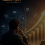Business owner analyzing online growth opportunities with digital marketing