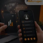 Digital business card shared through smartphone and NFC card