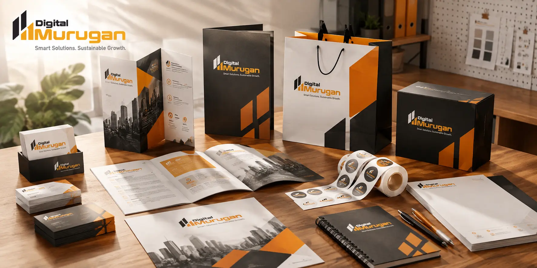 Branded product packaging and printed labels for business branding