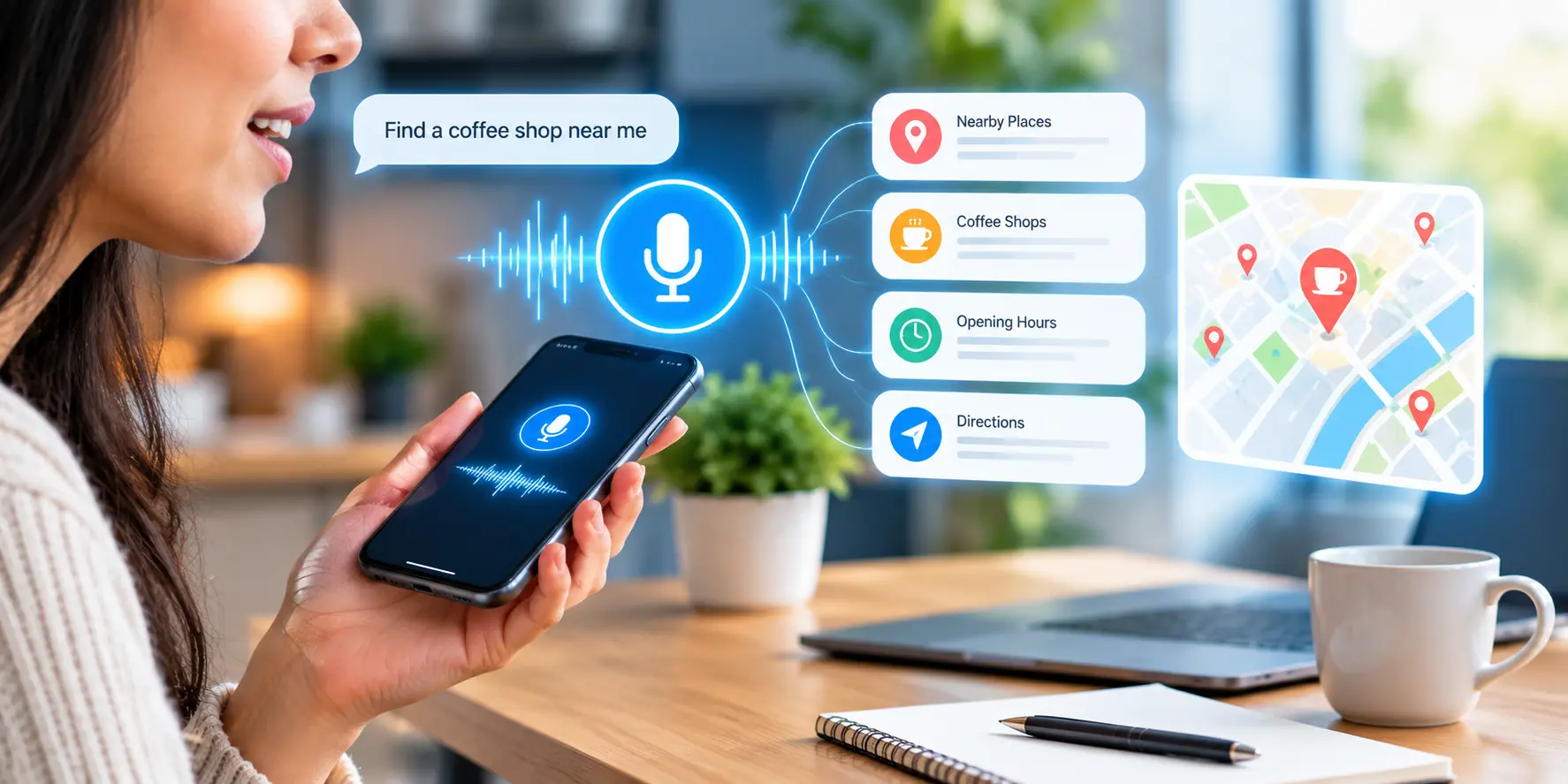 Voice search helping users find nearby businesses